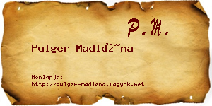 Pulger Madléna névjegykártya